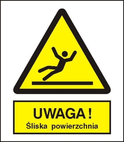 Ostrzeżenie przed śliską powierzchnią